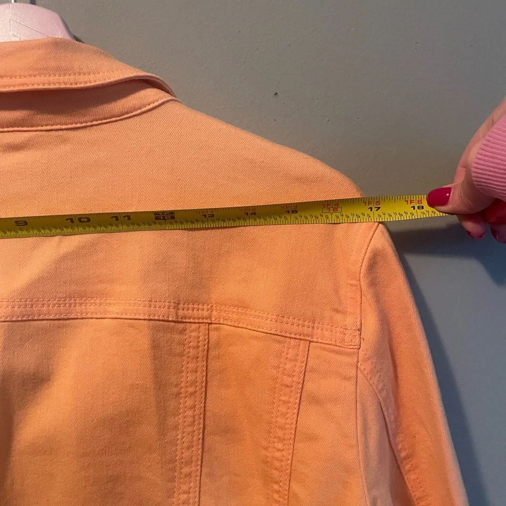 Chico's Vibrant Orange Jean Jacket - Picture 4 of 8
